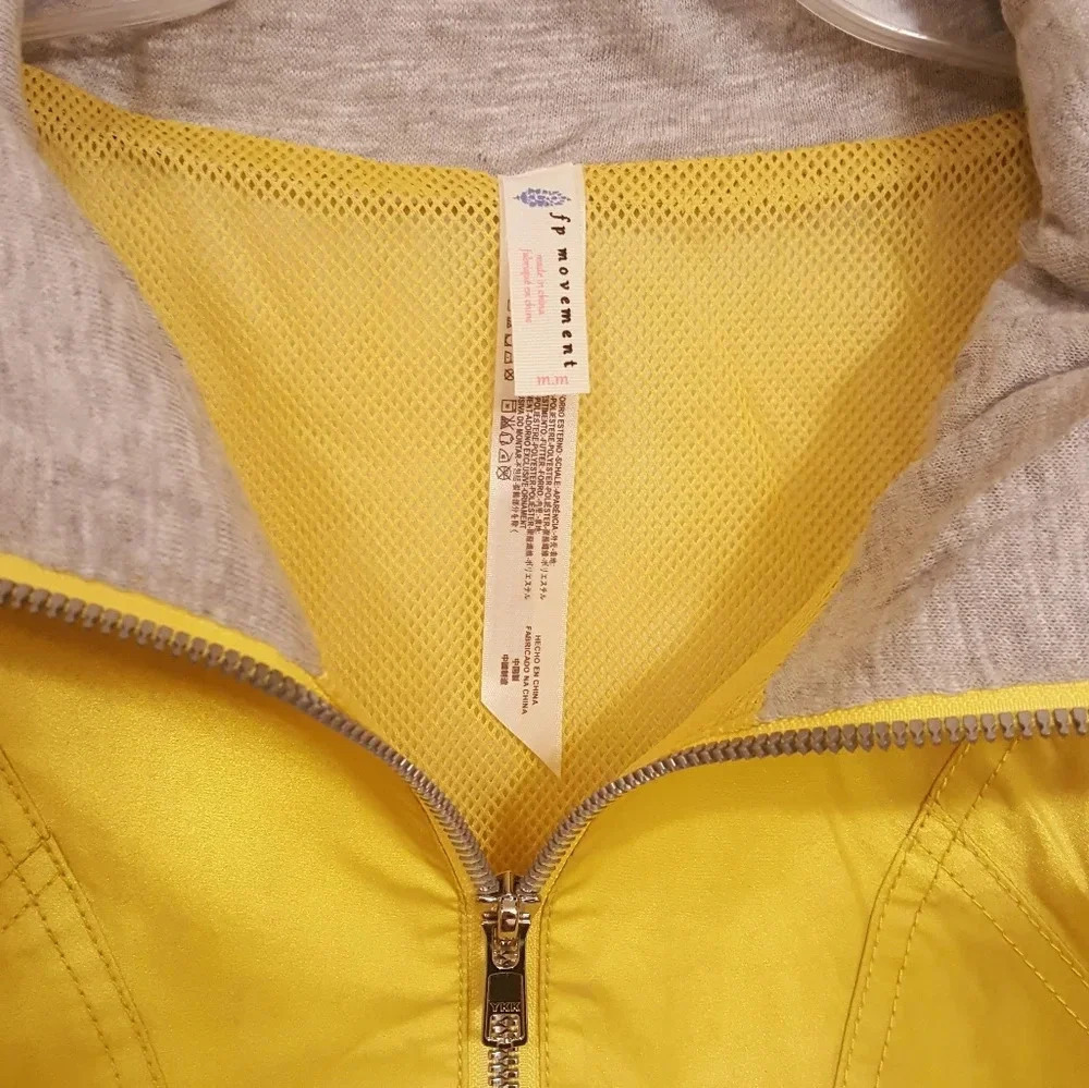 Free People movement reflective gold jacket Medium - Picture 6 of 11